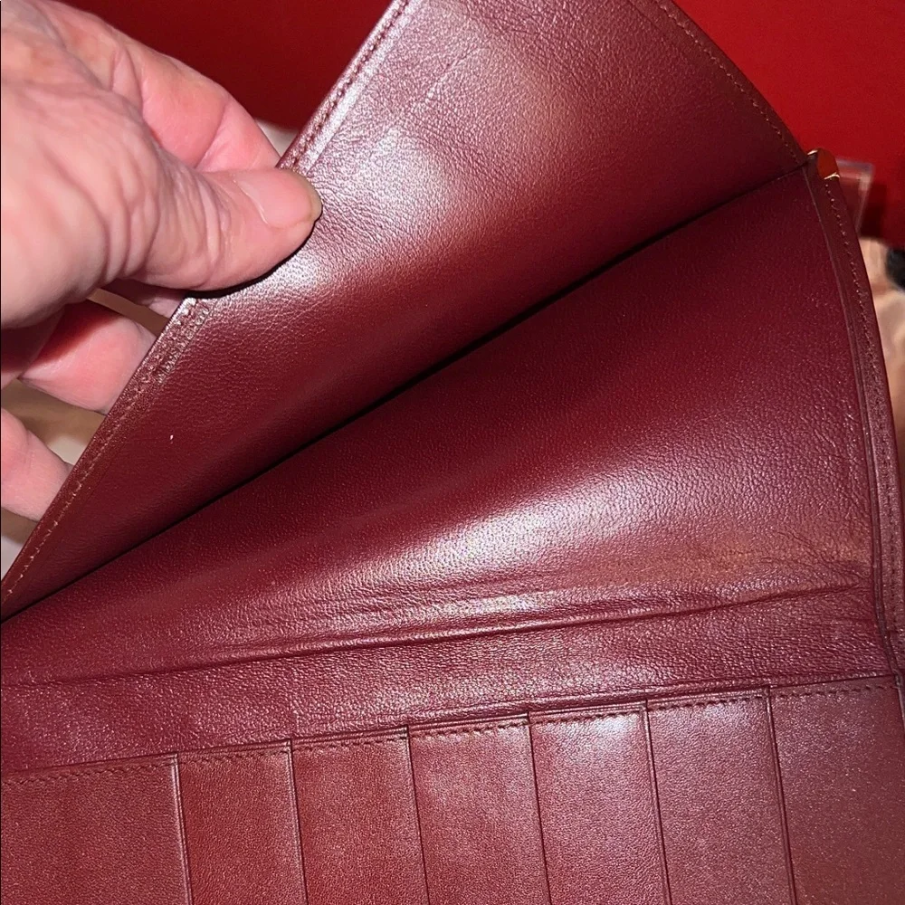 Cartier Deep Red Leather Card Holder - Picture 7 of 12